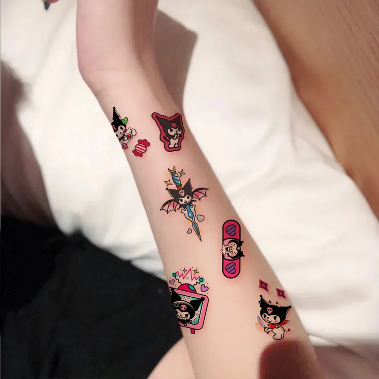 ins风可爱卡通纹身贴库洛米防水女持久创意纹身贴纸