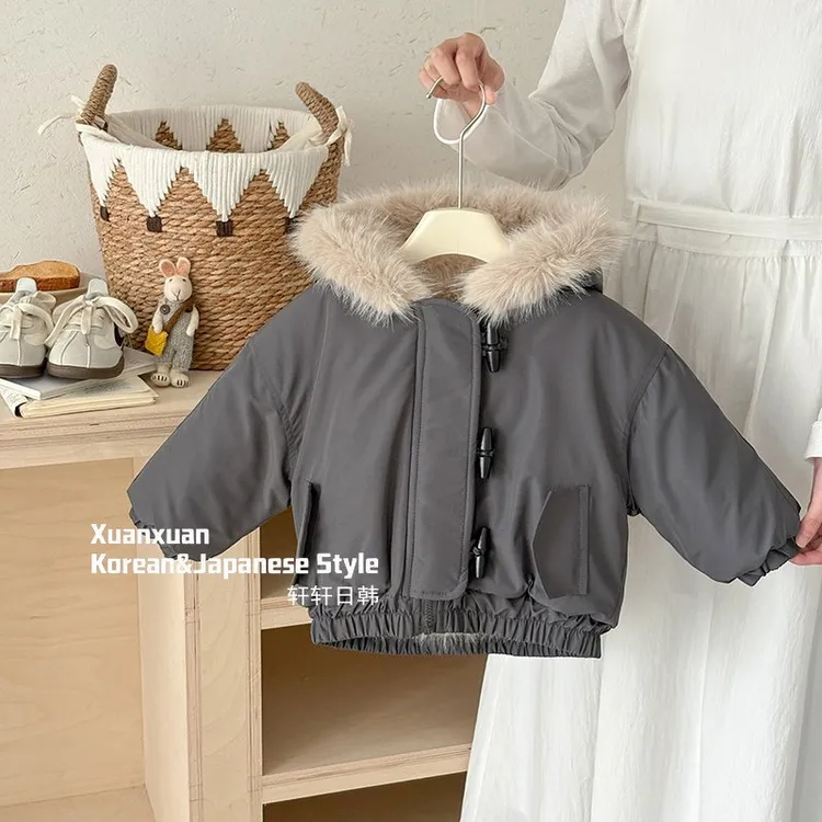 2025年韩国童装男童超好看套装秋冬季韩版加绒加厚儿童帅气上衣