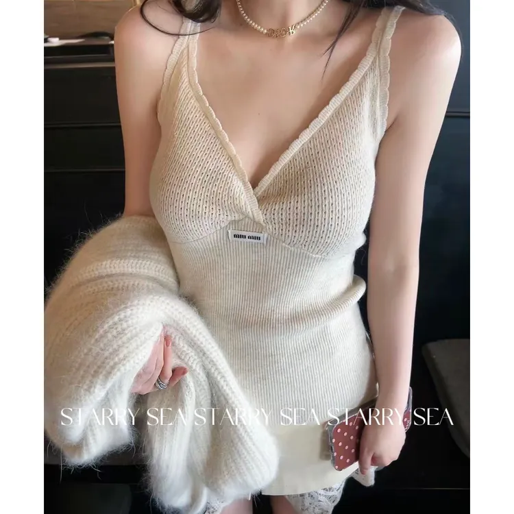 PP  “浮云织梦”M1u新款羊毛百搭设计感基础针织毛织吊带#PP0293SY