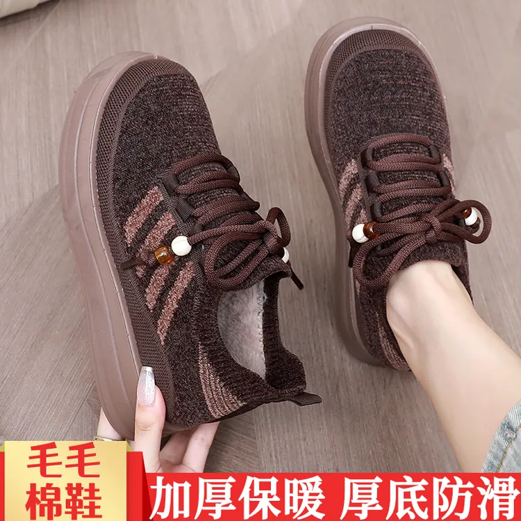 老北京棉鞋加绒加厚保暖防滑软底冬季中老年妈妈鞋户外防寒雪地鞋