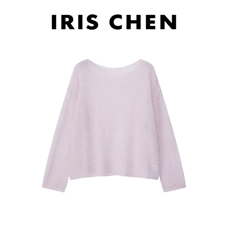 IRIS CHEN 清风 2025秋季“天丝山羊绒”羊毛极简宽松针织衫25SY757
