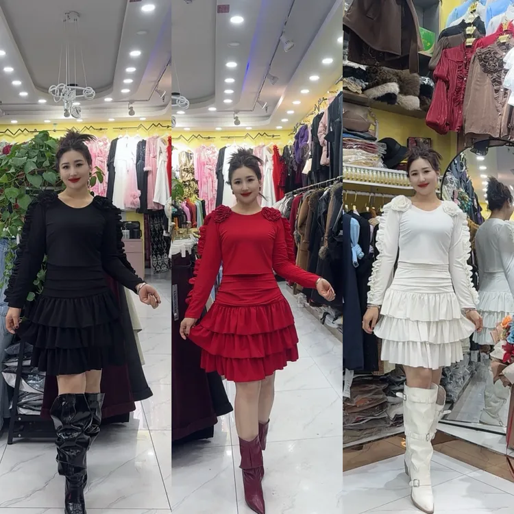 秋季优雅长袖显瘦连衣裙