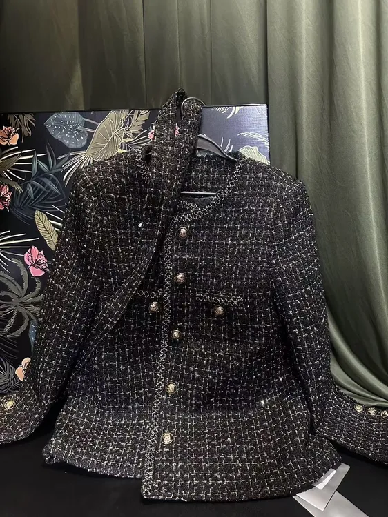 【丹丹同款】爆款小香风衣【黑色小香风】