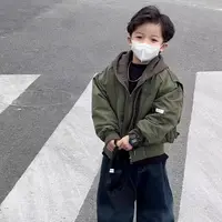 男童外套秋冬季中厚夹克上衣加绒加厚帅气秋冬男宝宝儿童冬装童装