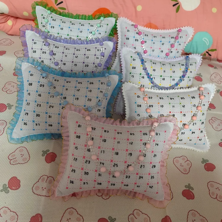 香风款42数字十字绣成品排线包带珠链22.5×17直接使用排线包成品