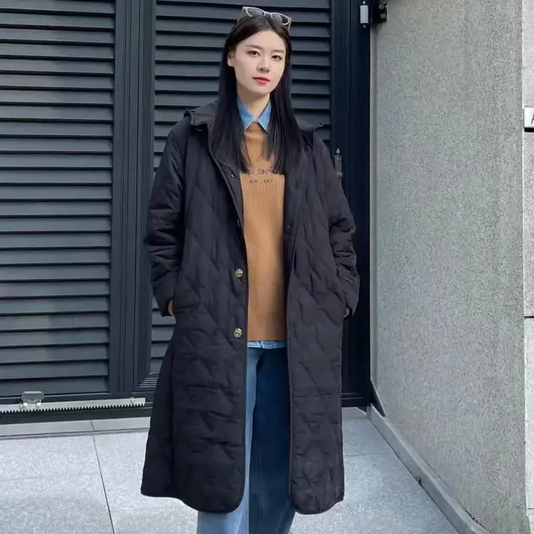 GIRDEAR/哥弟新款秋冬保暖时尚休闲中长款秋冬圆领宽松保暖棉服