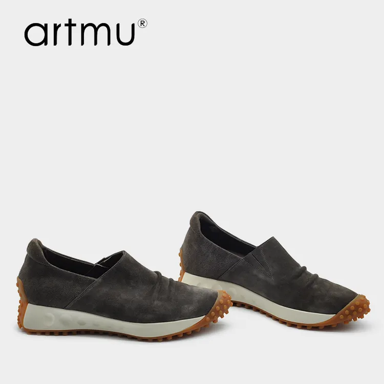 Artmu阿木真皮乐福鞋子新款爆款一脚蹬厚底单鞋尖头休闲鞋9109-2W