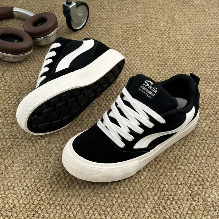 2025秋冬痞帅迷彩男款鞋子新款小众复古男鞋百搭面包男士开车板鞋