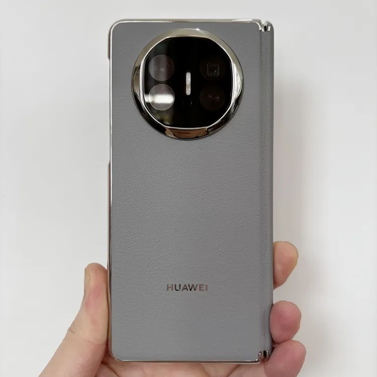 适用华为MateX5手机壳全包款寰宇红素皮镜头防摔磁吸中轴x3秒变x6