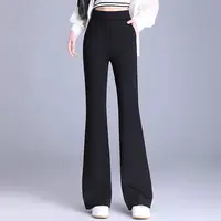 K006 微喇裤女夏季薄款25新款高个子长裤高腰垂感百搭休闲显瘦