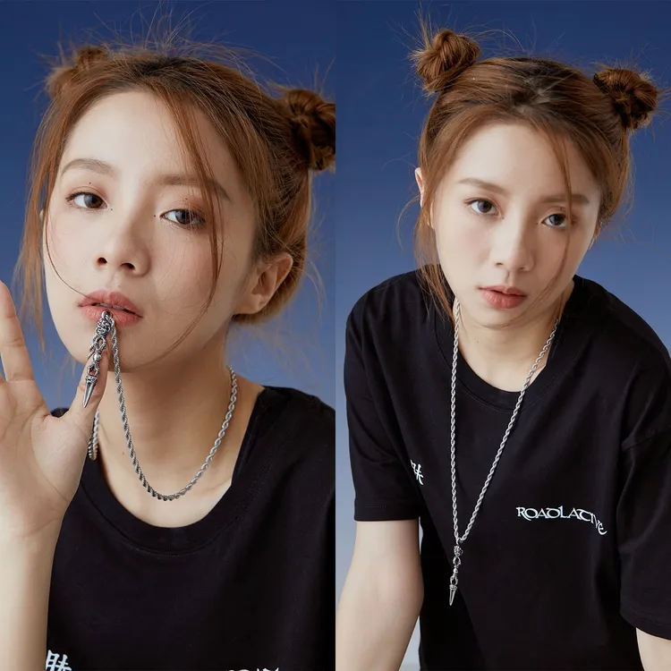 ROADLATIVE 钛钢项链 小丑权杖吊坠钛钢街头嘻哈项链男潮酷中性