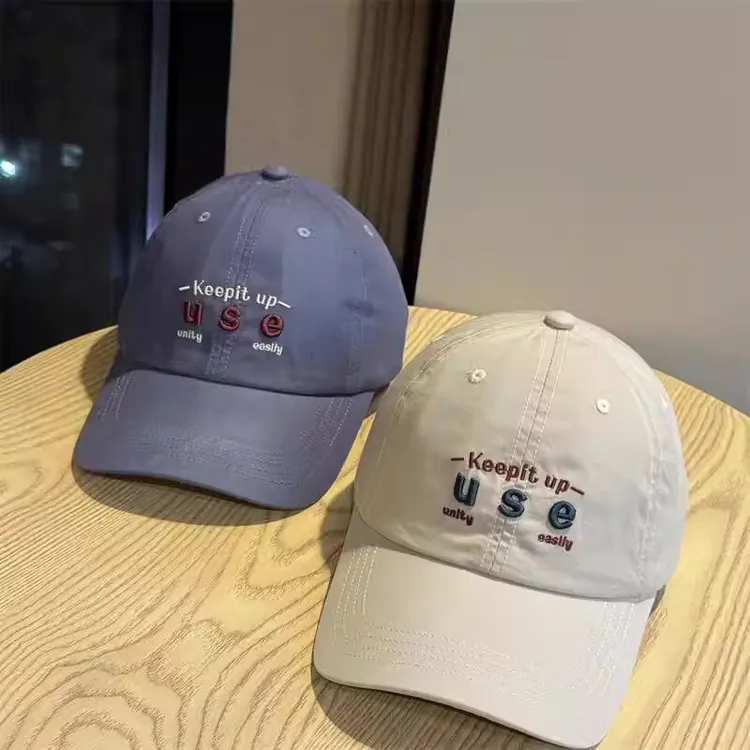 韩版新款春秋刺绣棉棒球帽子女甜美系列百搭透气情侣款鸭舌帽男