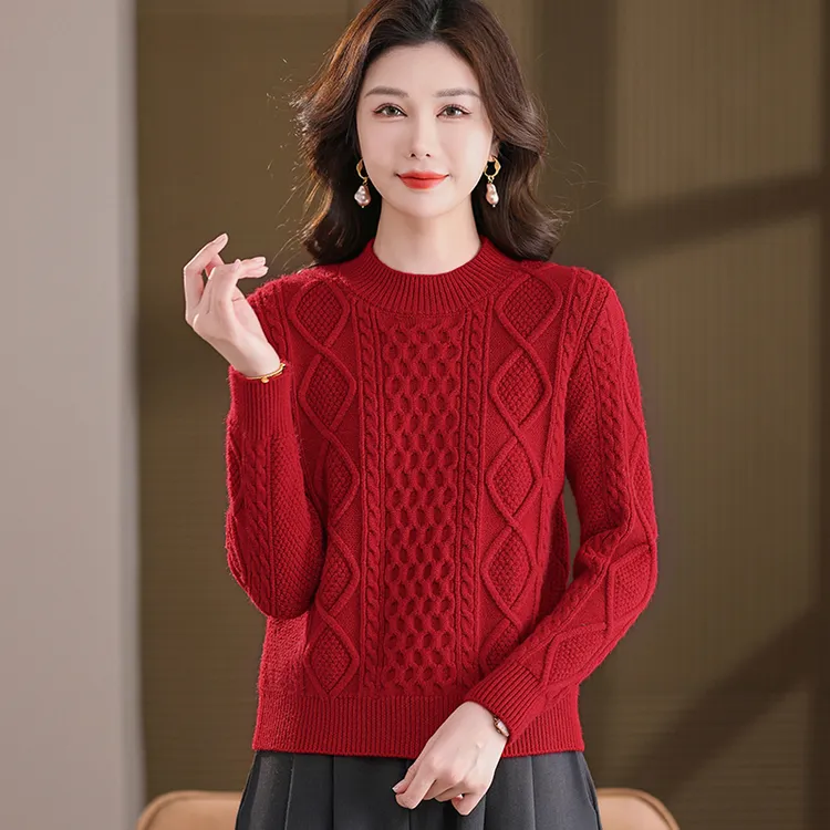 正品2025新款秋洋气显瘦针织毛衣套头女宽松配裙子套头内搭时尚