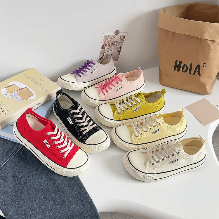 芒果头帆布鞋夏季可爱百搭小白鞋鞋子女款爆款2025新款女鞋