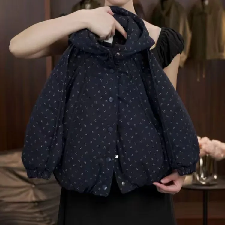 女童加棉冬款2025新款洋气童装小女孩休闲连帽上衣儿童冬装衣服
