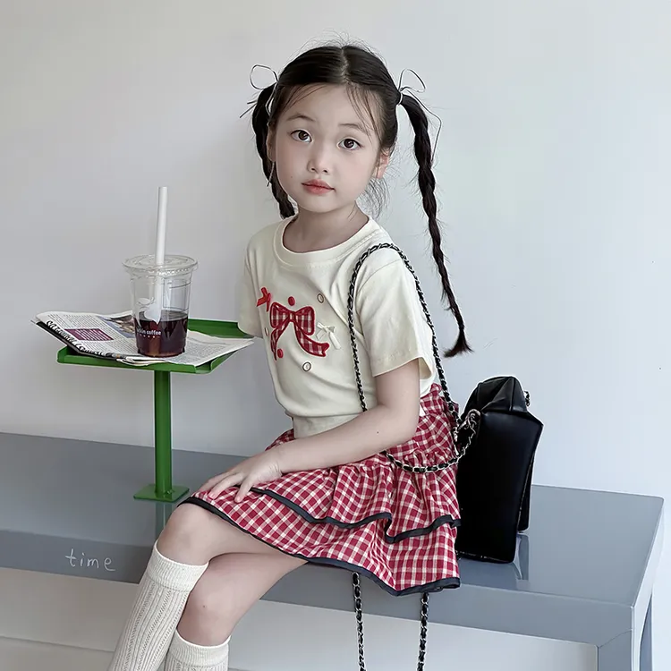 女童夏装休闲套装2025新款独特漂亮裙子儿童夏季小女孩甜美两件套