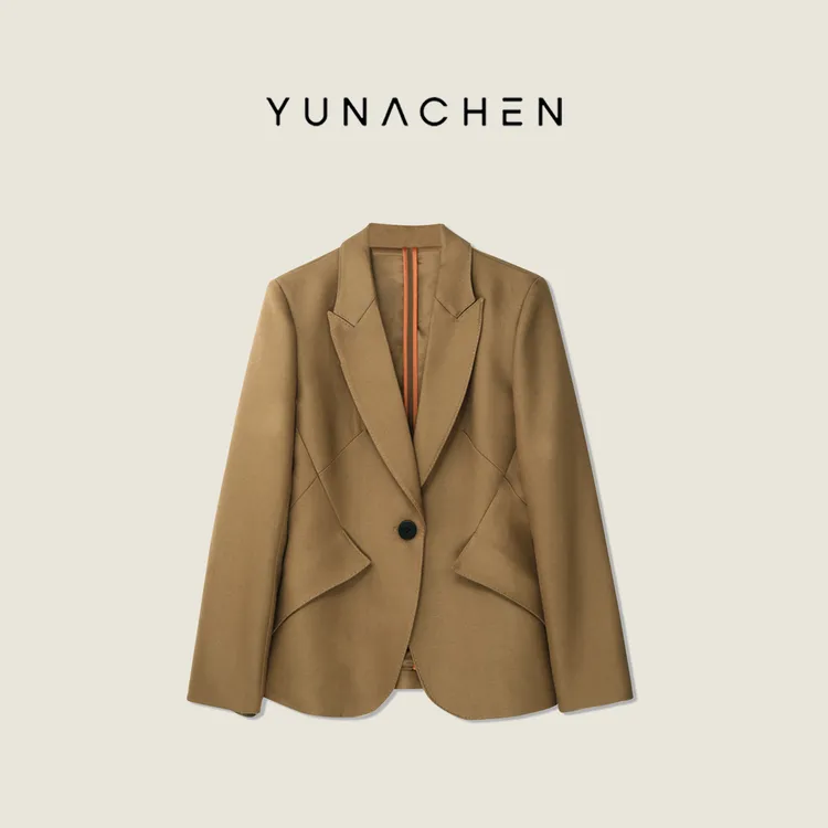 菠萝宝宝【楚腰】I28 秋冬新款轻奢气质简约宽松款西装外套49-61620
