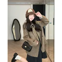 YOMI小个子【矜贵静奢】绵羊毛+羊驼毛“高奢系列”毛呢外套显瘦秋季
