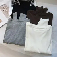 【初奢自制】秋冬简约基础款纯色弹力百搭圆领长袖T恤女打底衫