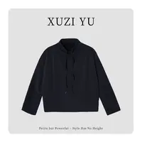 XUZI YU.小个子定制蝙蝠袖卫衣立领长袖抽绳上衣女7721-WY7227