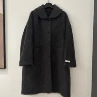 【苏茵】娃娃领羊毛羊绒翻领长毛拉绒加厚大衣外套