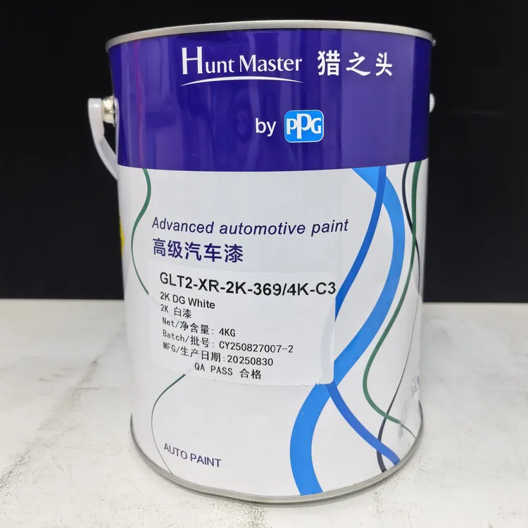 ppg猎之头2K白漆正品PPG纯白2K高亮漆汽车修理油漆色母2k纯白烤漆