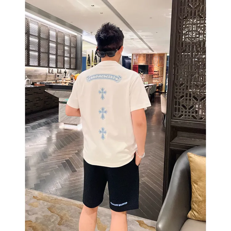 【梵文十字】夏日薄款60支液氨棉弹性短袖T恤男士百搭半袖WYG9723