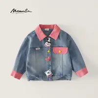 MOMOCO2025款秋季女童卡通玩偶宽松阔版牛仔洋气外套77730108002
