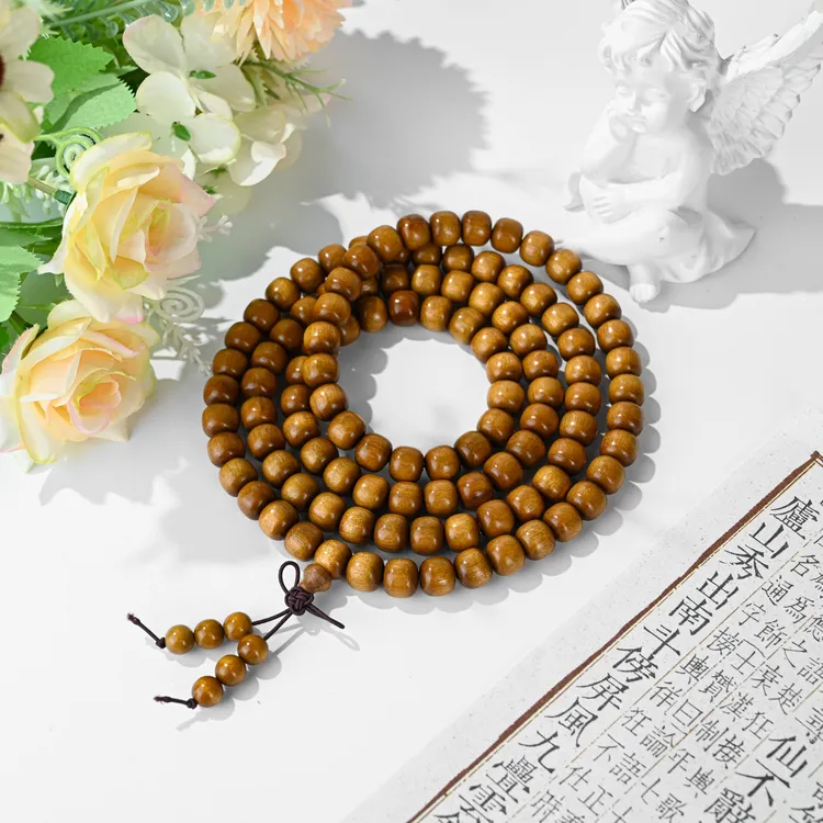 金丝楠9*10mm老型珠108颗多圈手串/串-FZ11523TZYB
