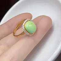 绿松石珠宝奇石18K金镶嵌