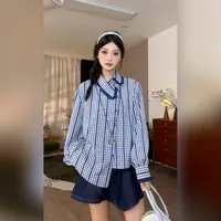 VGVL衬衫春季新款小众设计感不规则衬衫女20450