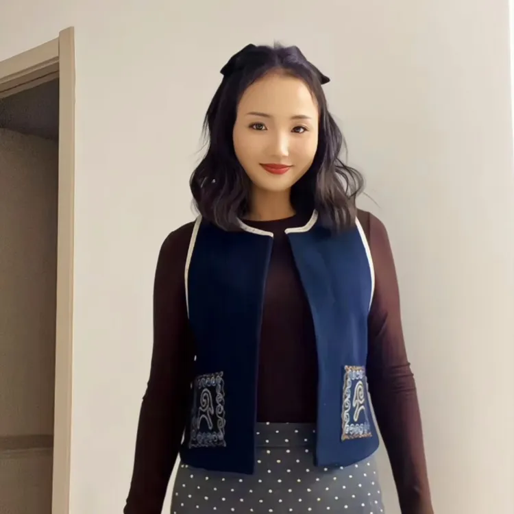 SodonGoyol蒙古服饰时尚秋冬季刺绣毛呢小马甲上衣马夹气质休闲