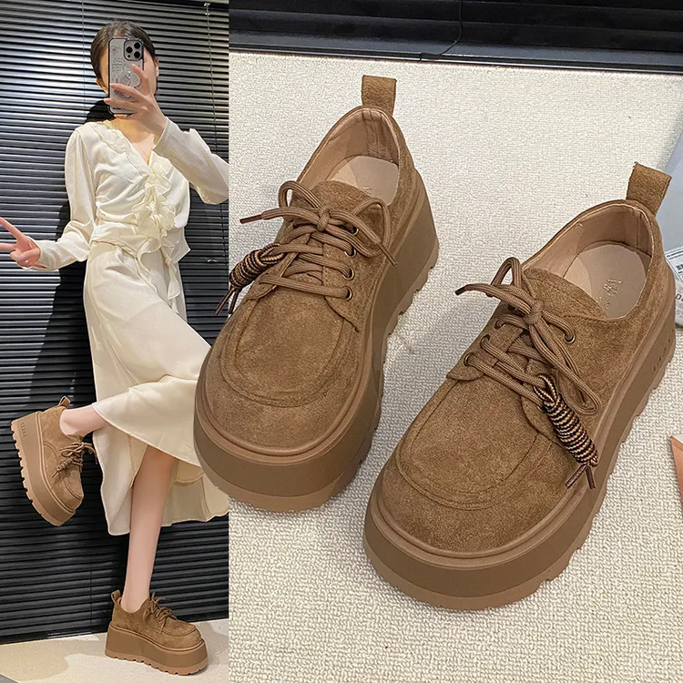 VRCKVASREC瓦克瓦萨奇时尚休闲厚底增高系带勃肯鞋女2025年新款