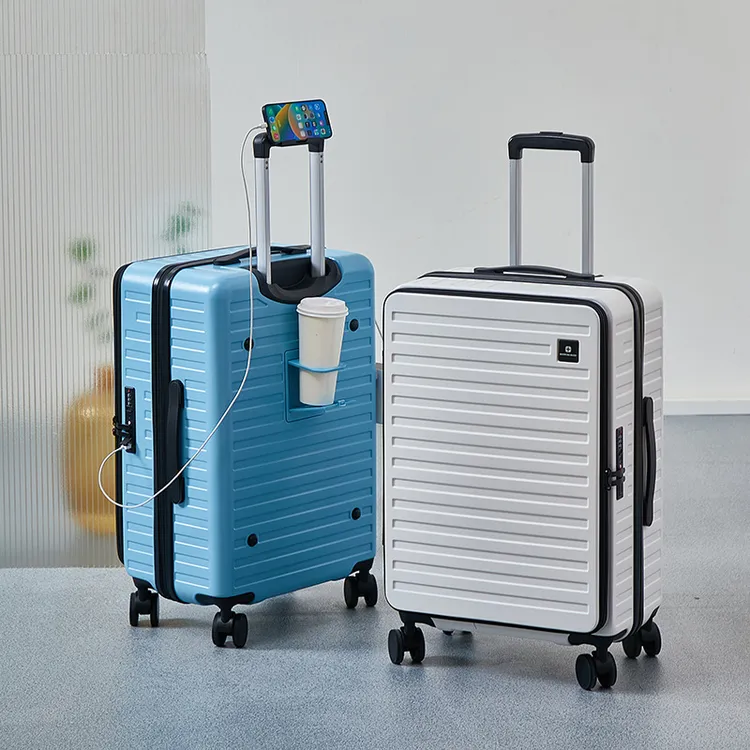 2025新款大深仓侧开盖拉杆箱多功能行李箱登机箱密码箱学生旅行箱