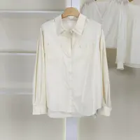 麦迪尚品【夕Y】50909599 含棉纯色简约长袖衬衫春季女专柜正品