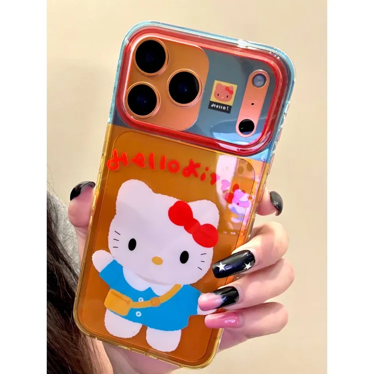 适用苹果iphone17promax半透拼色猫咪16pro创意可爱15ins14手机壳