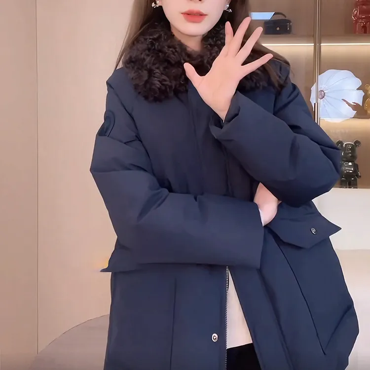 90白鹅绒羽绒服女中长款加厚保暖派克服2025冬季新款宽松上衣外套