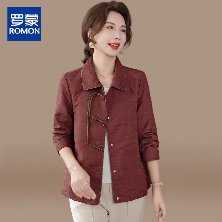 中年妈妈外套春秋款品牌上衣2025短款秋装时尚国风新款洋气风衣女