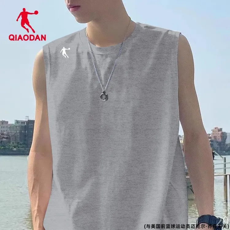 乔丹篮球运动背心男2025夏季新款纯棉男生宽松无袖透气休闲训练
