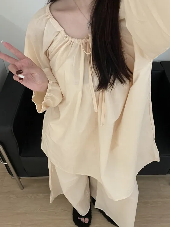 【DMXJ大梦想家】法式纯欲风2025新款睡衣女春秋季薄款可外穿家居服