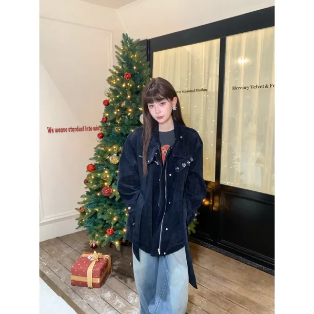 赵小小【低像素高级】10036 冬季新款高级气质加厚保暖宽松休闲外套