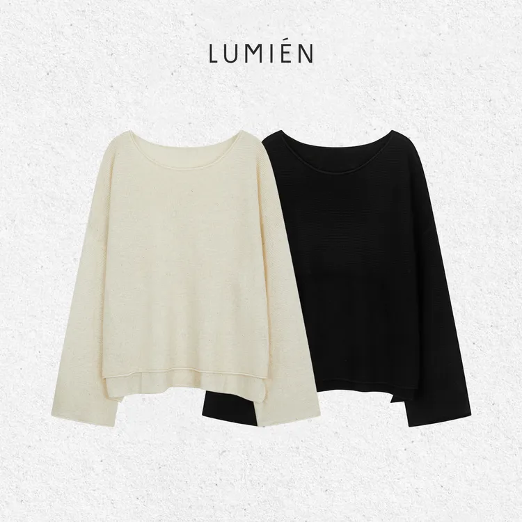 【LUMIEN 新品】“自然新章”圆领宽松简约百搭针织衫LX5HSS112