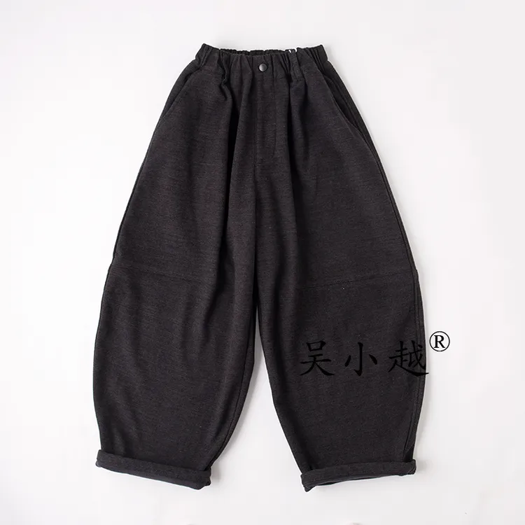 吴小越W1757男童加绒老爹裤冬款儿童长裤男孩中大童休闲运动裤