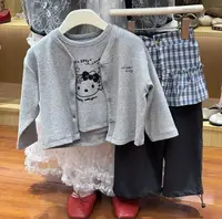  【裤子】“东京大小姐”屁帘直筒裤洋气时尚休闲灰色女童 50