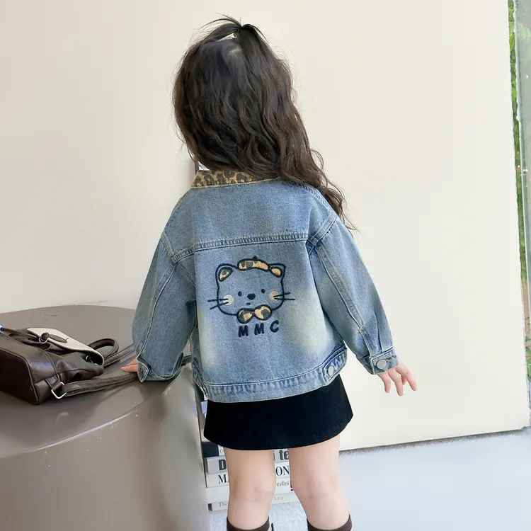 女童牛仔外套2025新款儿童春秋装韩版洋气女宝宝秋季时髦牛仔衣潮
