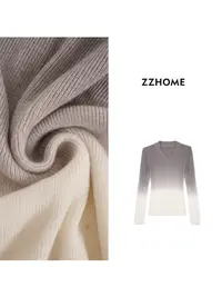 ZOZO HOME ｜织物之美斑斓过渡雾凇锁温V领T恤q171756p