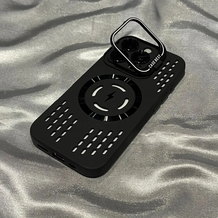 冰点散热镂空磁吸镜头支架适用苹果16/15/14/13/12/11系列手机壳