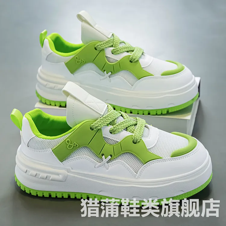 欧洲站男鞋夏季网面透气厚底休闲潮鞋青少年时尚百搭低帮小白板鞋