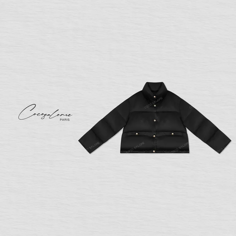 韩彬彬"蚕丝宝宝"冬季保暖品质高领羽绒服洋气休闲装外套Y017-5