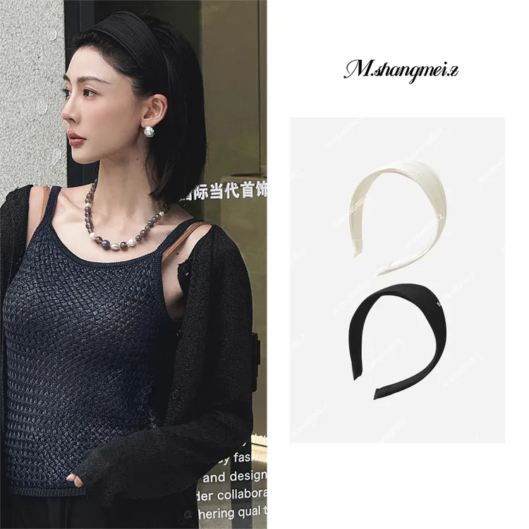 M.SHANGMEI.Z/沐熙美大哥时尚日韩少女风金丝草黑色发箍F06307